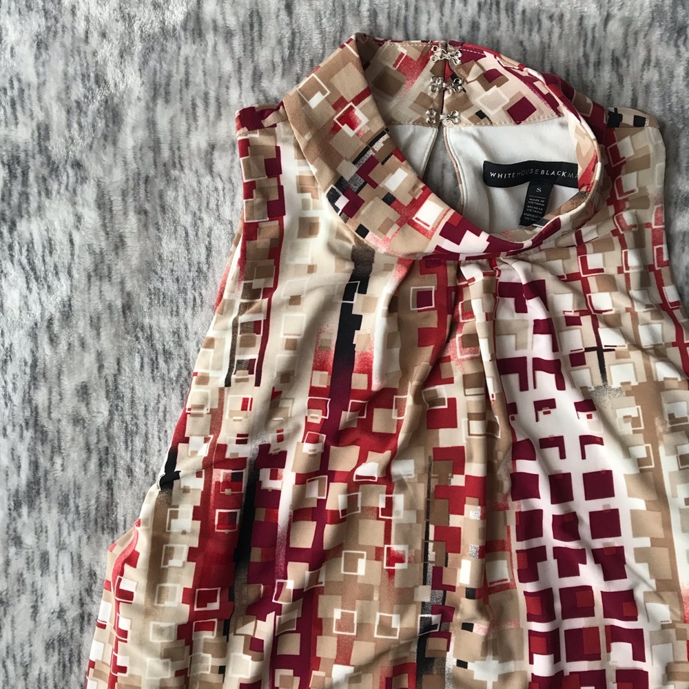 WHBM Fun Print Blouson Dress